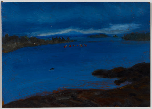 Kayakers Fleeing a Storm