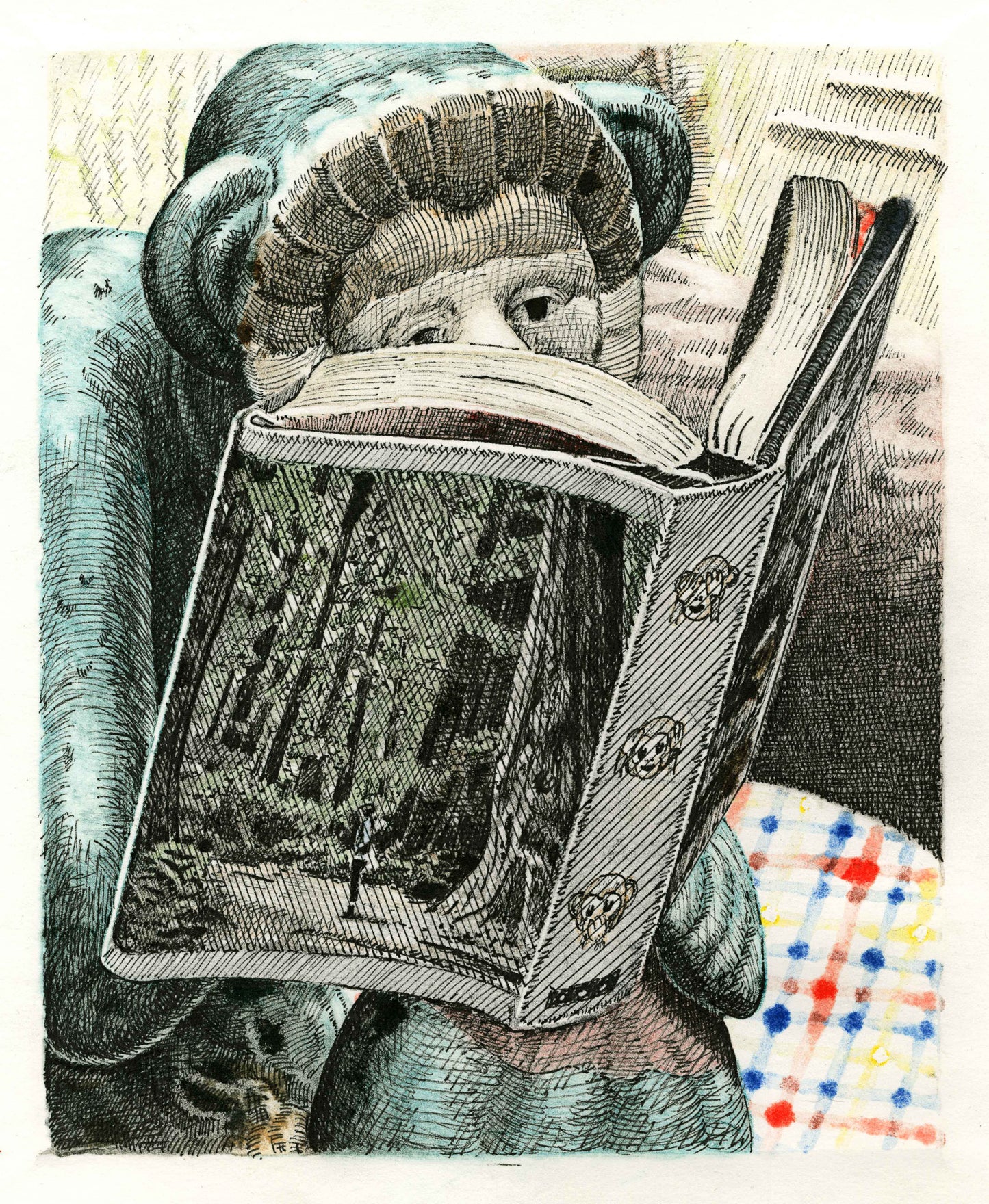 Untitled (Monkey reading)